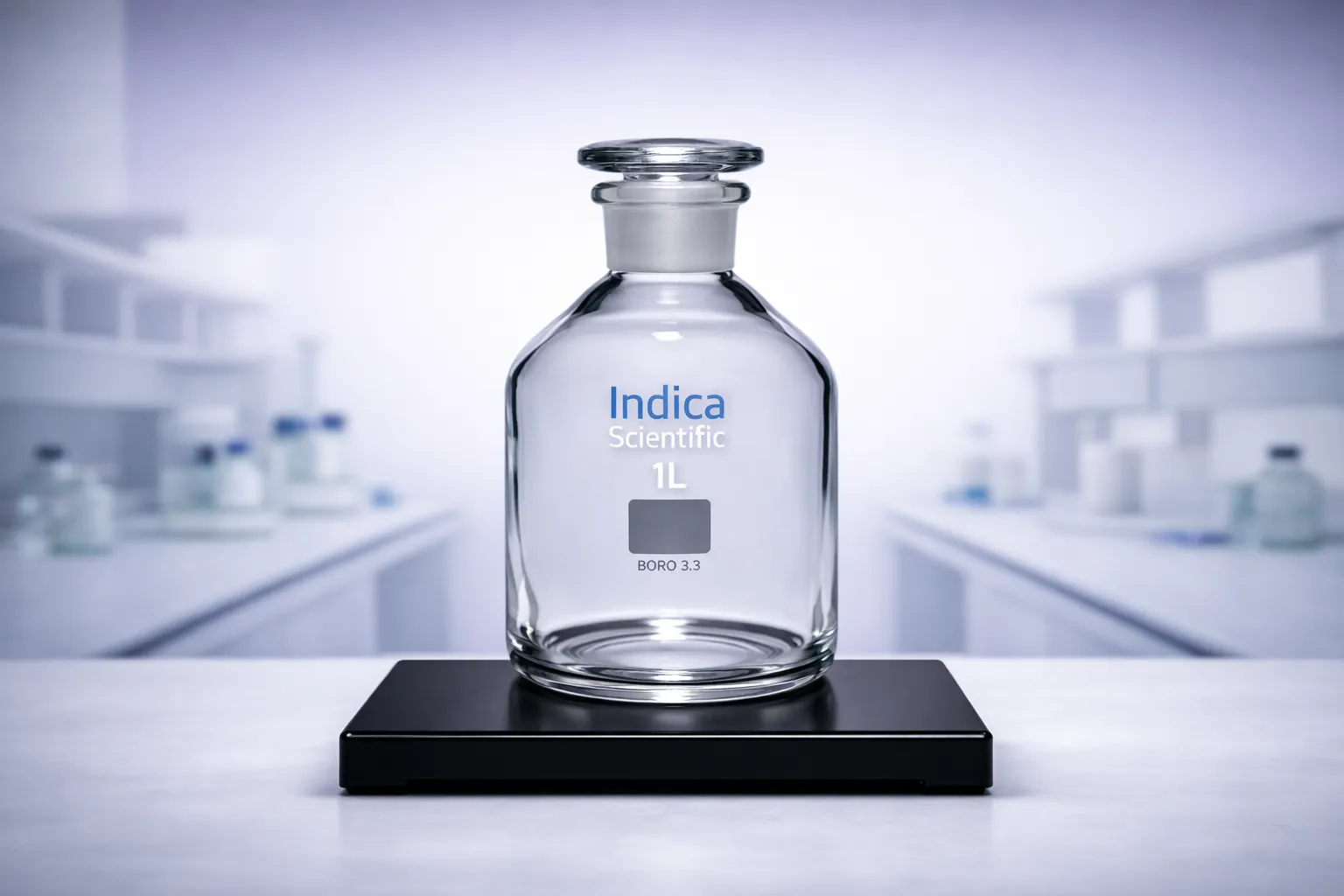 Reagent Bottle with Glass Stopper for Secure Storage