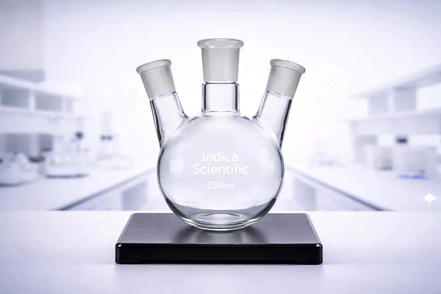 Advanced three-neck flask for sophisticated laboratory apparatus